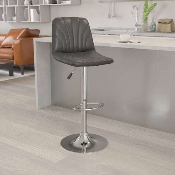 adjustable height cushioned bar stool