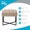 Features of the BirdRock Linen Ottoman Footrest.
