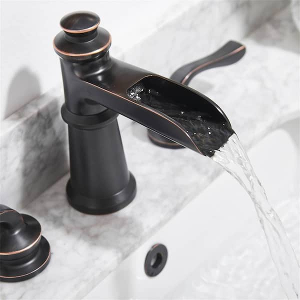 Buy ORB Widespread Waterfall Faucet with drain