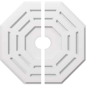 1 in. P X 8 in. C X 20 in. OD X 3 in. ID Westin Architectural Grade PVC Contemporary Ceiling Medallion, Two Piece