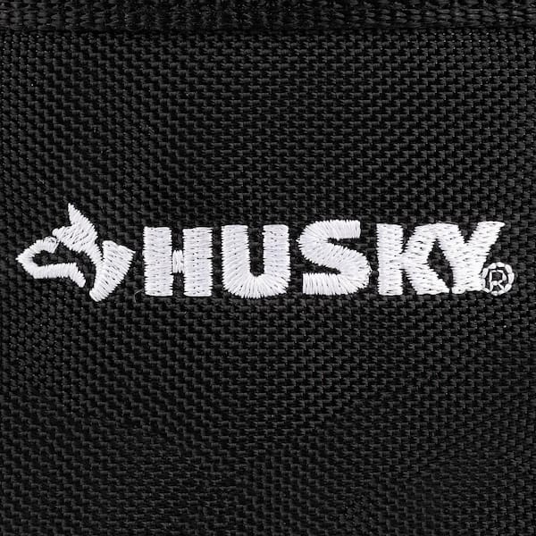 Husky 10 in. 19-Compartment Heavy-Duty Canvas Small Parts Organizer Bucket  Storage Tool Pouch in Black HD00123 - The Home Depot