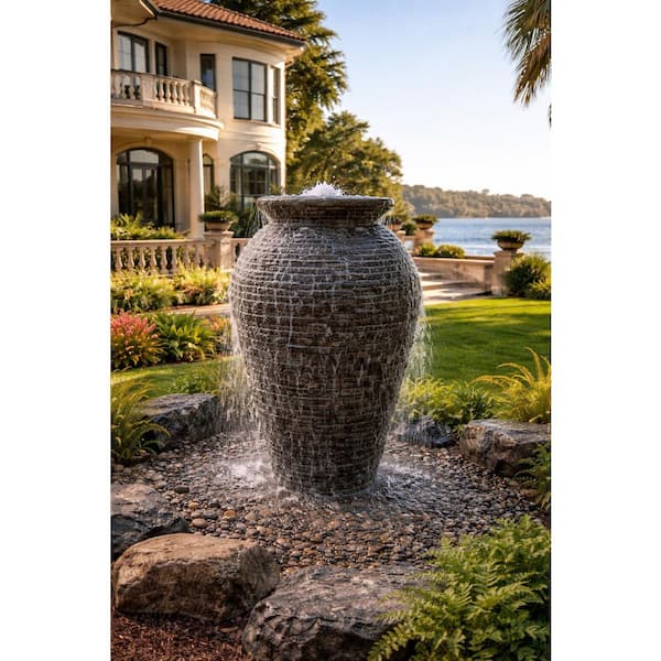 Aquascape Outdoor Zen Garden 45 in. Stacked Slate Stone Textured