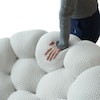 Magic Home Bubble Curved Sofa Set of 3, Gray 98 in.