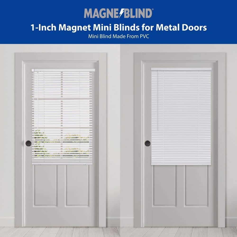 Magne Blind White Cordless Room Darkening Magnetic Mini Blinds