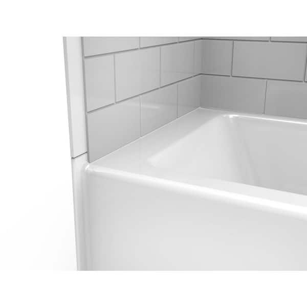 PROJECTA 60 in. x 36 in. Acrylic Left-Hand Drain Rectangular Alcove Whirlpool Bathtub in White