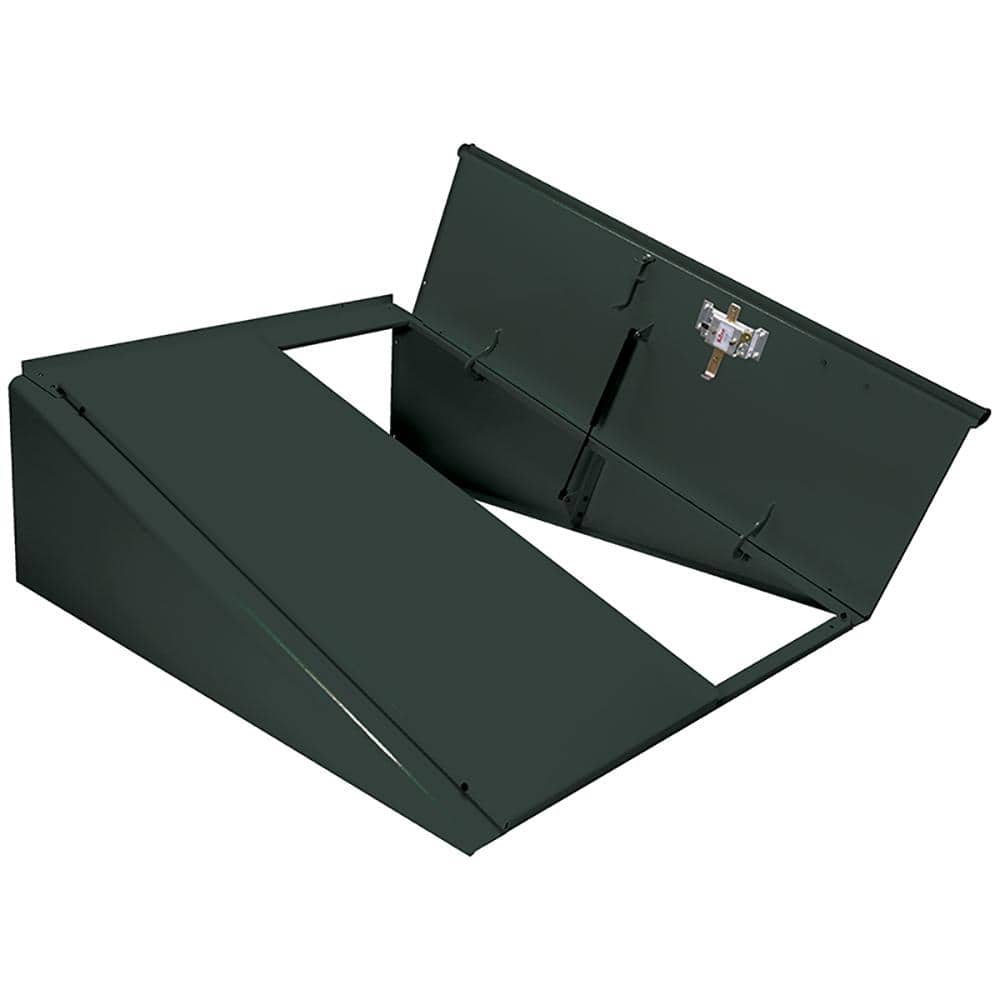 Classic Series 51 in. x 64 in. Hunter Green Powder Coated Painted Steel Cellar Door with Lock Kit price history on PriceWatchPro