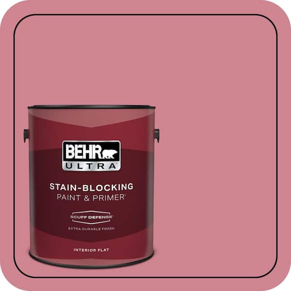 BEHR ULTRA 1 gal. #130D-4 Rose Sachet Extra Durable Flat Interior Paint & Primer