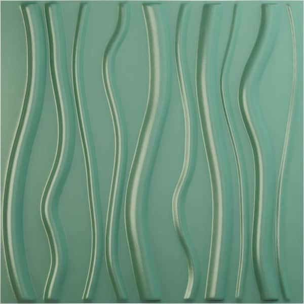 Ekena Millwork 19 5/8 in. x 19 5/8 in. Jackson EnduraWall Decorative 3D Wall Panel, Sea Mist (12-Pack for 32.04 Sq. Ft.)