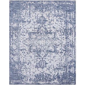 Transitional Blue 7 ft. 6 in. x 9 ft. 6 in. Area Rug