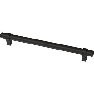 Essentials 7-9/16 in. (192 mm) Center-to-Center Wrapped Matte Black Bar Pull (24-Pack)