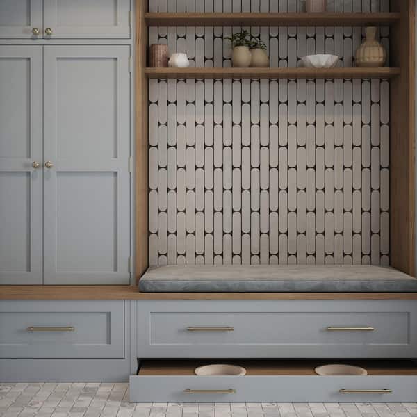 Jeffrey Court - Pastilla Grey 2 in x 10 in Subway Glossy Porcelain Wall Tile (7.211 sq. ft./Case)