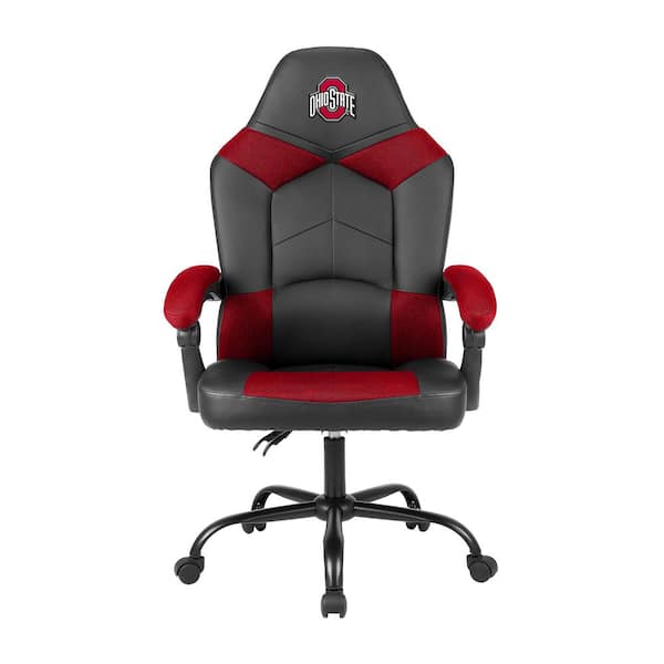 IMPERIAL Ohio State Black Polyurethane Oversized Office Chair with Reclining Back
