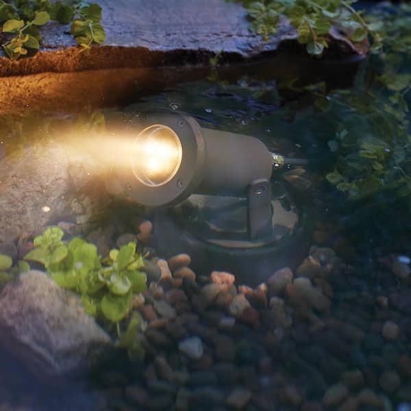 300 Lumen Low Voltage Bronze Integrated LED Hardwired Landscape Outdoor Well Light