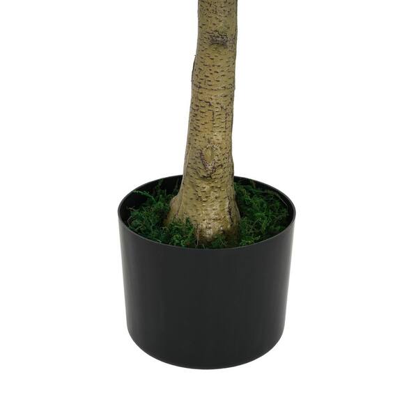 5.92 ft. Artificial Olive Tree with Black Plastic Pot LYL