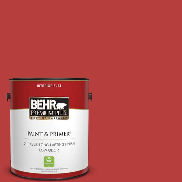 BEHR PREMIUM PLUS 1 gal. #S-G-170 Licorice Stick Flat Low Odor Interior Paint & Primer