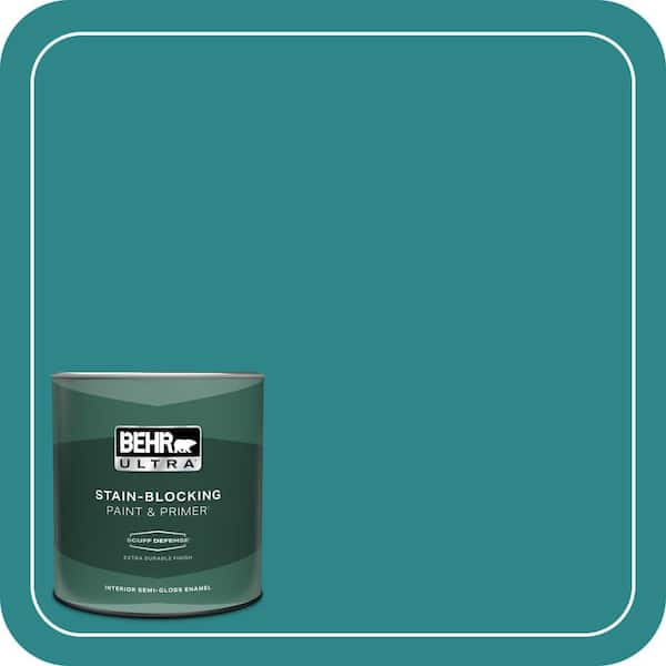 BEHR ULTRA 1 qt. #M460-6 Thai Teal Extra Durable Semi-Gloss Enamel Interior Paint & Primer