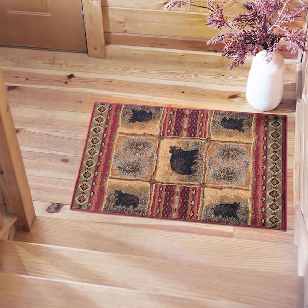 Nature Lodge Red 2 ft. x 3 ft. Indoor Area Rug