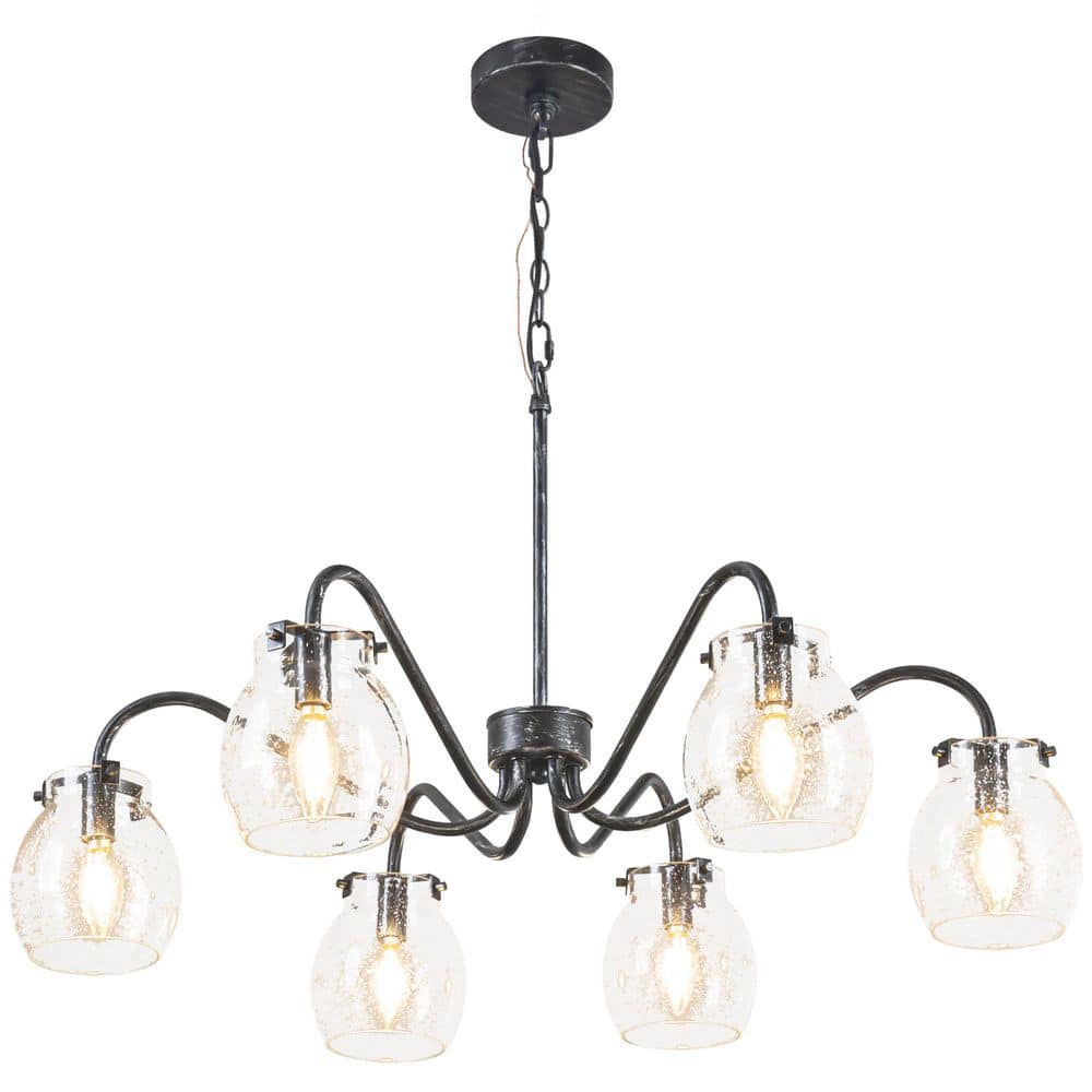 Bloom Series 6-light Black Chandelier for Living Room with no bulbs included price history on PriceWatchPro