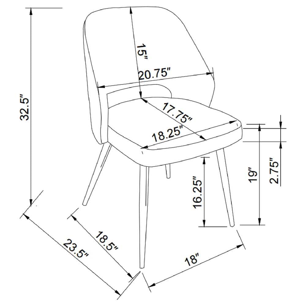 Gray Velvet Upholstered Side Chair with Chrome Legs