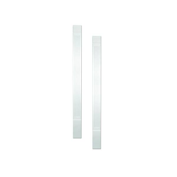 Fypon 1-1/4 in. x 3 in. x 90 in. Primed Polyurethane Fluted Economy Pilaster Moulding with Plinth Block