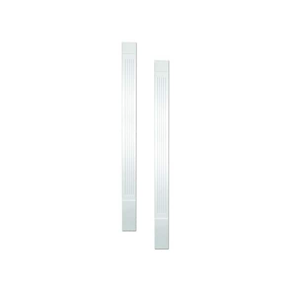 Fypon 1-1/4 in. x 5-1/4 in. x 90 in. Primed Polyurethane Fluted Economy Pilaster Moulding with Plinth Block