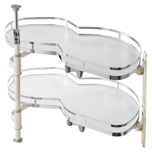 Swing Right Blind Corner Cabinet Pull Out for 36 in. Cabinet 2-Tier Swing Tray Soft Close Cloud Blind Organizer