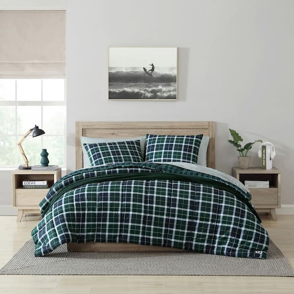 Nautica Northsail 3-Pcs Blue Microfiber King Duvet Cover Set