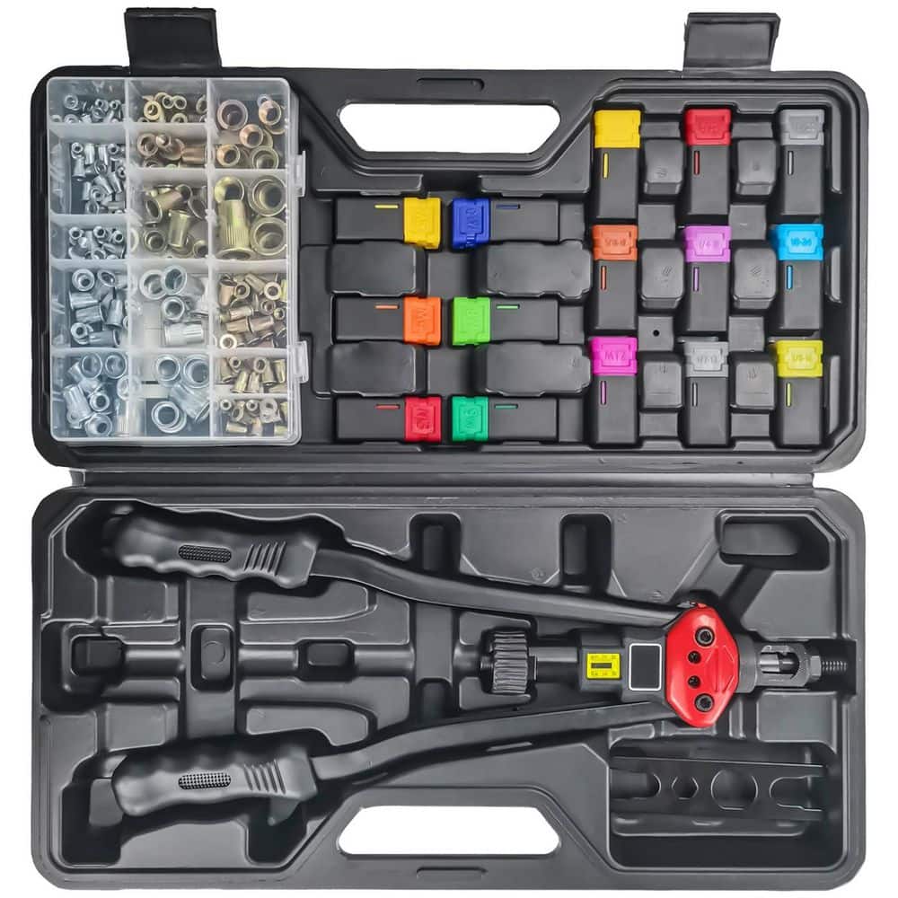 SenQWFa 16 in. Professional Rivet Nut Tool Kit with 15 Metric SAE