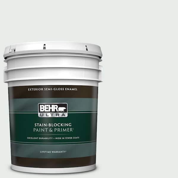 BEHR ULTRA 5 gal. #BL-W05 Dusting Powder Semi-Gloss Enamel Exterior Paint & Primer
