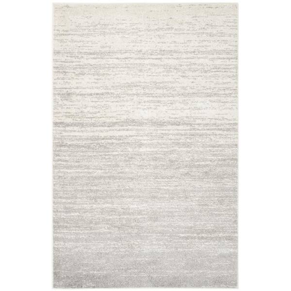 SAFAVIEH Adirondack Ivory/Silver Solid Color 5 ft. x 8 ft. Striped Area Rug