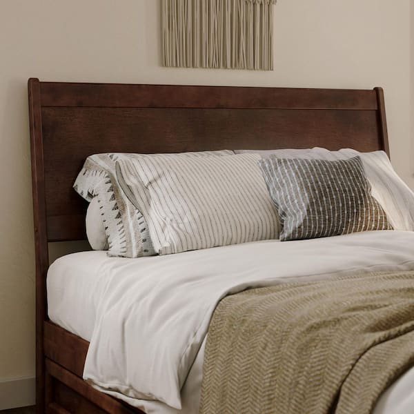 AFI Casanova Walnut Brown Queen Solid Wood Panel Headboard