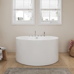 WELLFOR ZEN 39 in. x 39 in. Pure Acrylic Square Japanese Soaking