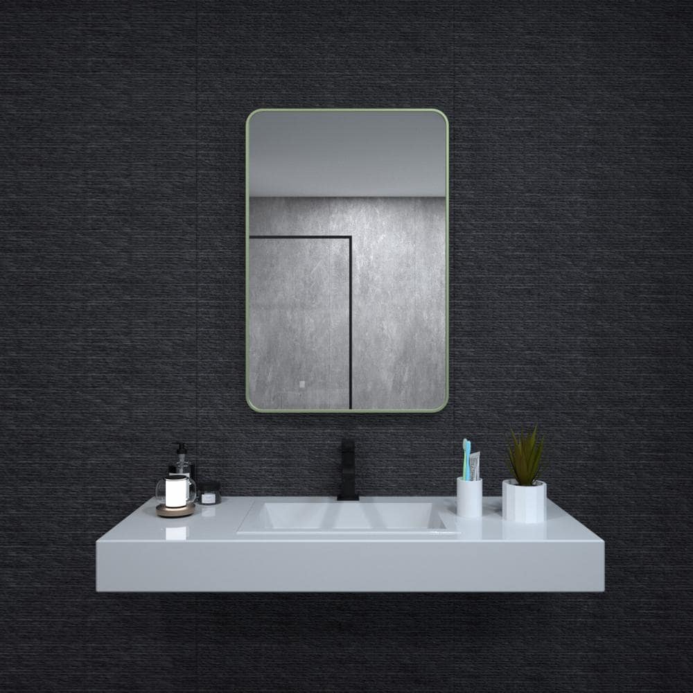niveal 24 in. W x 36 in. H Rectangular Framed Wall Bathroom Vanity ...