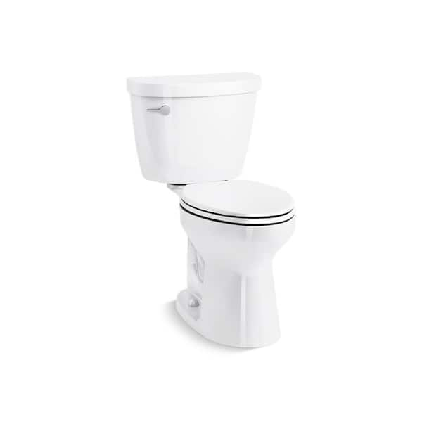 Cimarron 12 in. Rough In 2-Piece 1.6 GFP Single Flush Elongated Chair Height Toilet in White, Seat Not Included