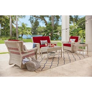 Cisvio Outdoor Patio Rattan Wicker Swivel Recliner Chair; Adjustable Reclining  Chair 360° Rotating with Water Khaki Cushions D0102H2JE3G - The Home Depot