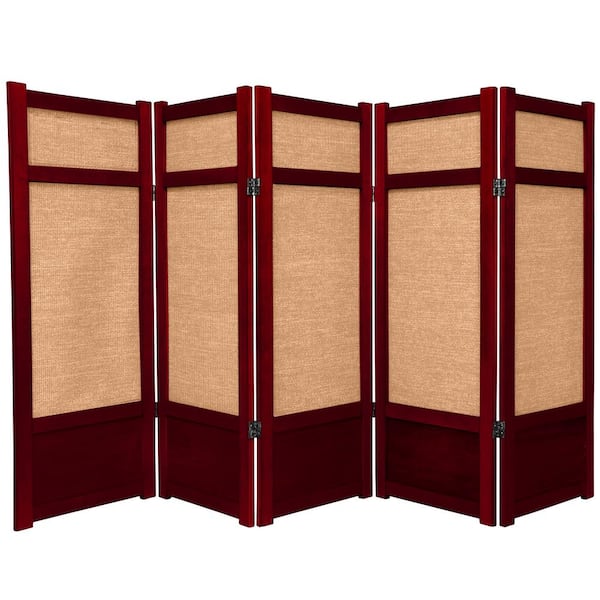 Oriental Furniture 4 ft. Rosewood 5-Panel Room Divider