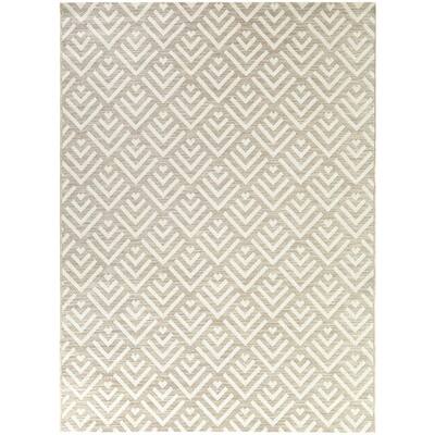 Rodelle Neutral Geo Outdoor Rug by Havenside Home - On Sale - Bed