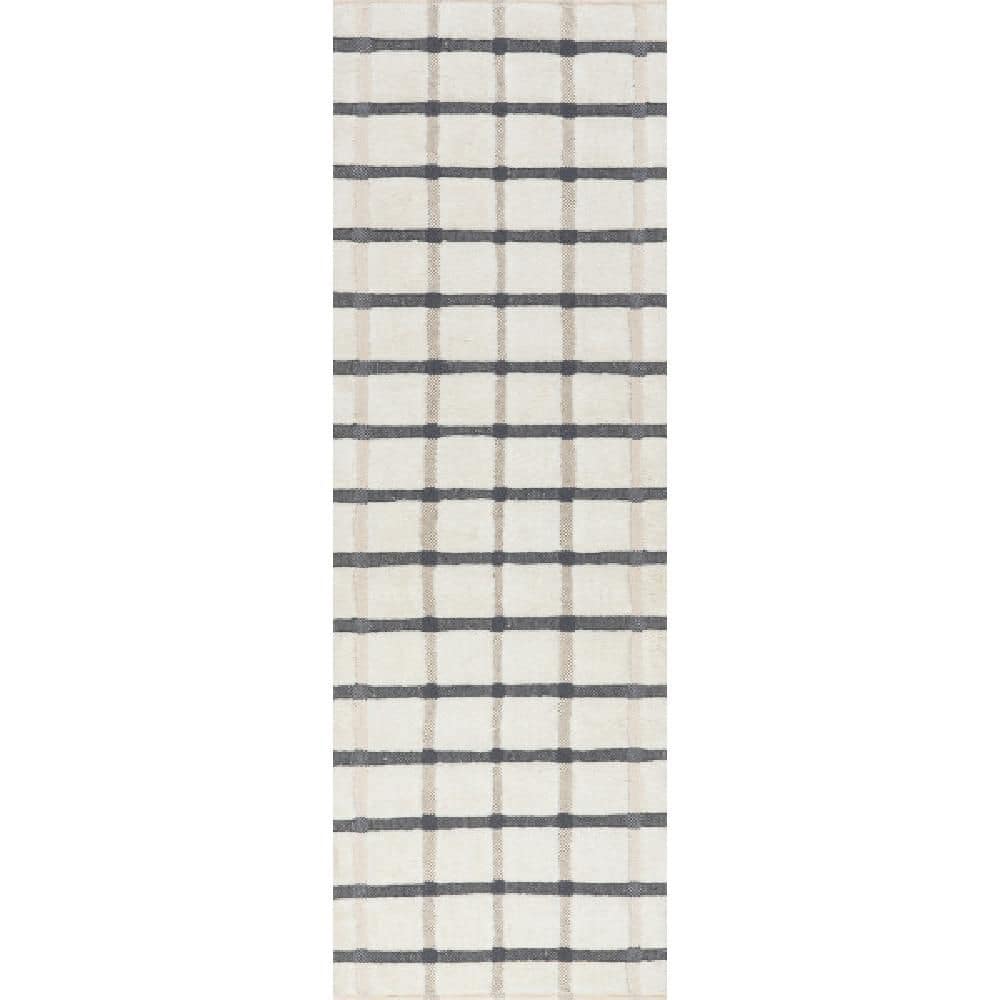 3 ft. x 8 ft. Ivory Rowena Checked Wool Indoor/Outdoor Runner Rug price history on PriceWatchPro