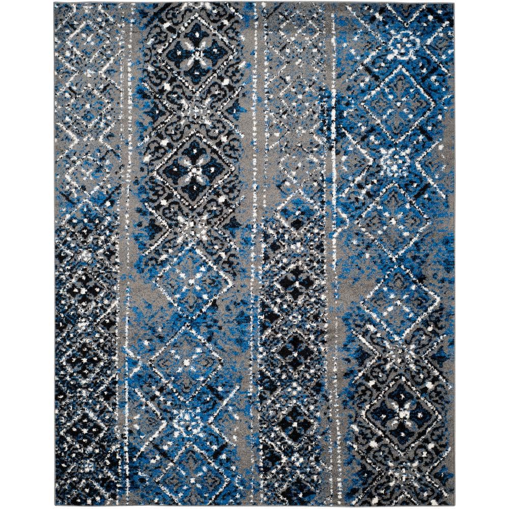 ADirondack Silver/Multi 10 ft. x 14 ft. Border Striped Area Rug price history on PriceWatchPro