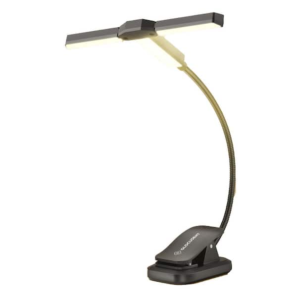 Innovative Clip-On 5-Volt 55 Lumen Integrated LED Reading Clamp Work Light Battery Operated 12.2 in. Tool Only in Black