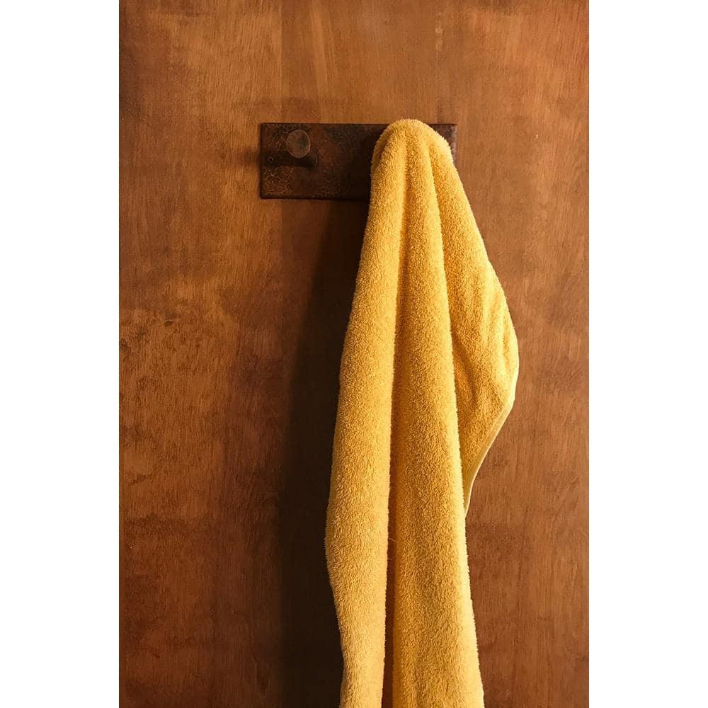 Hand-Hammered Copper Double Robe and Towel Hook