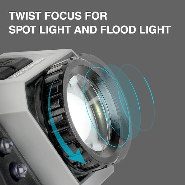 Husky 600 Lumens Dual Power Focusing Multi Color Rechargeable