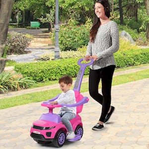 3 in 1 Ride on Push Car Toddler Stroller Sliding Car Pink