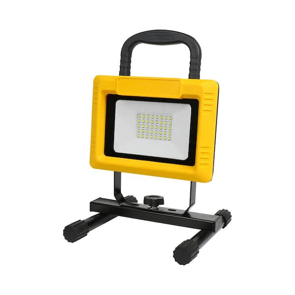 3000 Lumens ProSeries Ultra Bright Flood IP65 Weatherproof 5000K Plug-in Portable H-Stand LED Work Light (2-Pack)