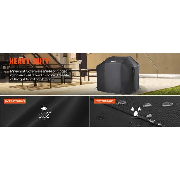 Monument Grills 54 Zoll Grillabdeckung – Wasserabweisend, Reißfest, Für 4-Brenner Grills