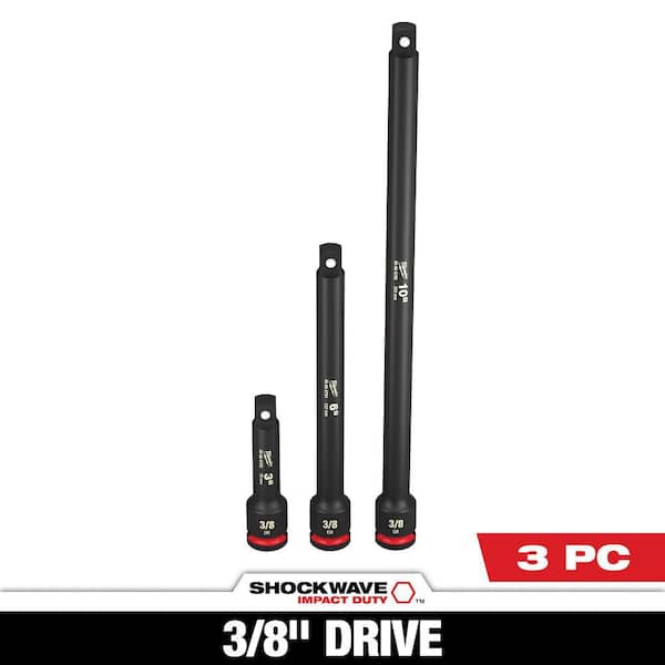 SHOCKWAVE Impact Duty 3/8 in. Drive Extension Set (3-Piece)