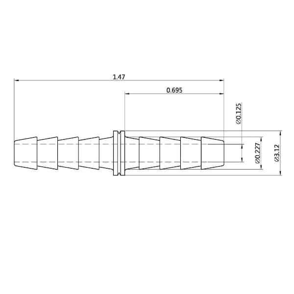 3/16 in. Barb Brass Splicer Fitting