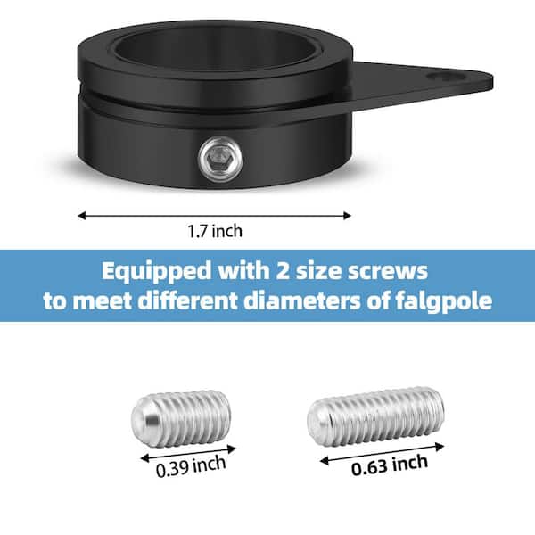 Angel Sar 1 in. Black Aluminum Alloy Flagpole Rings 360 Angel Sar 1 in. Black Aluminum Alloy Flagpole Rings 360