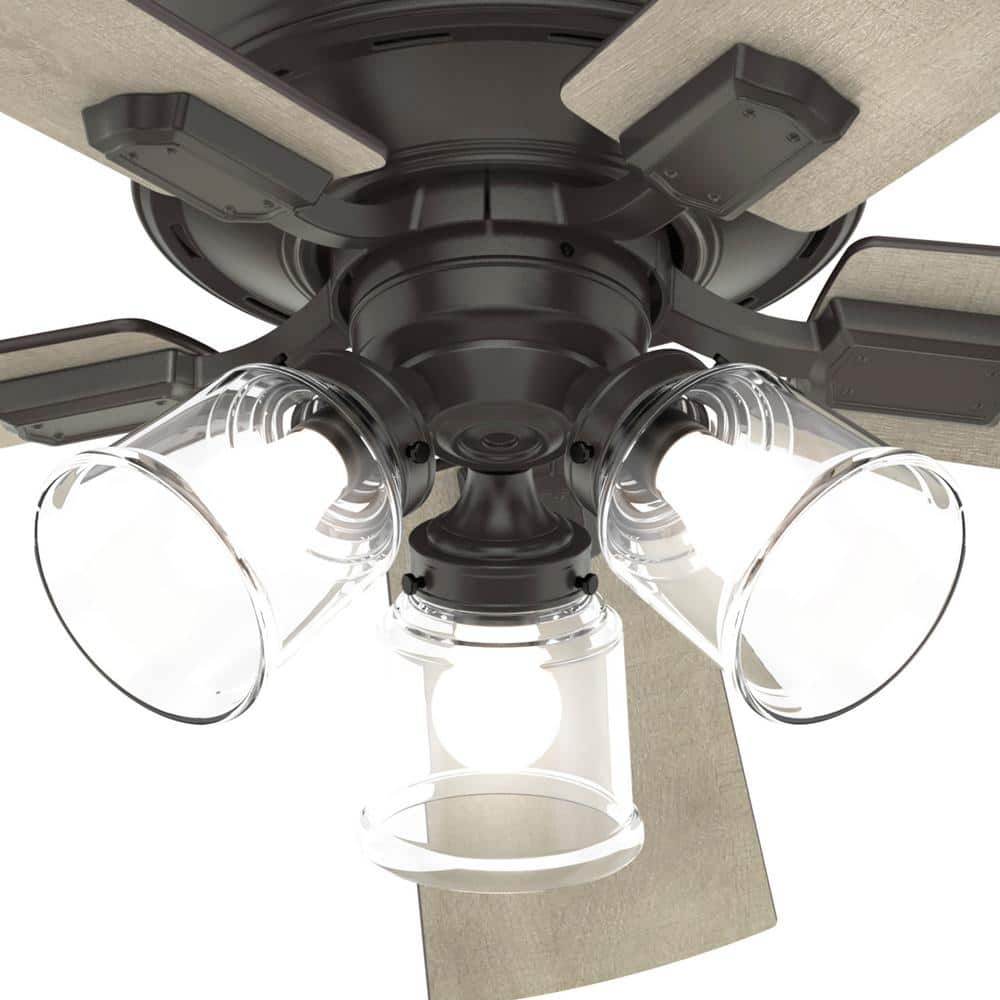 Crestfield Noble Bronze 52" Ceiling Fan with Dimmable LED Light & Remote