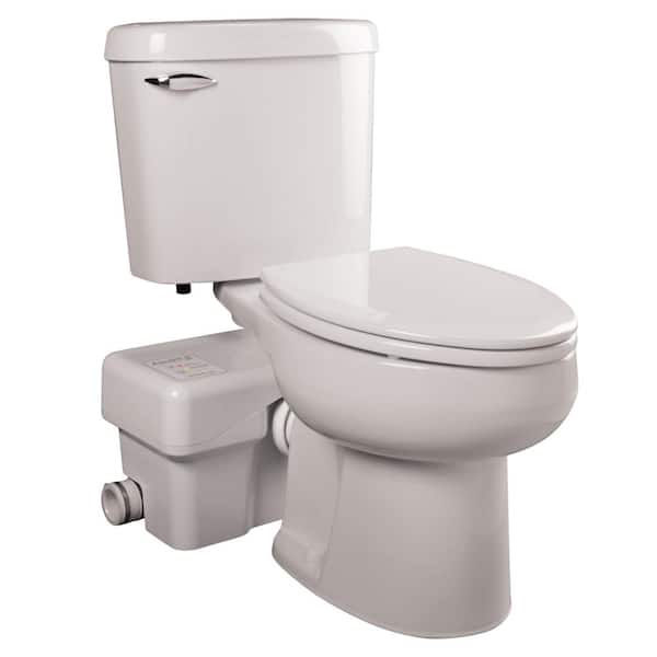 Liberty Pumps Ascent II 2-Piece 1.28 GPF Single Flush Elongated Macerating Toilet in White